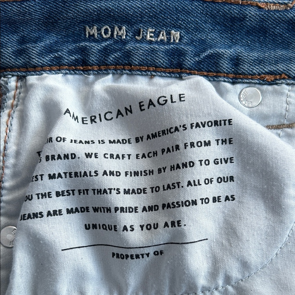 American Eagle Outfitters Distressed Mom Jeans - Picture 3 of 11